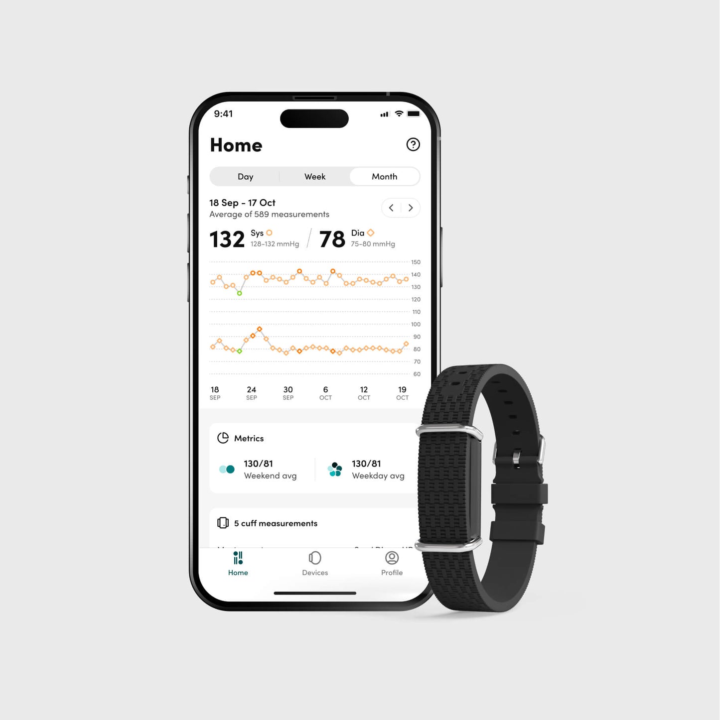 Aktiia 24/7 Blood Pressure Monitor - Continuos, Non-invasive Health Tracking