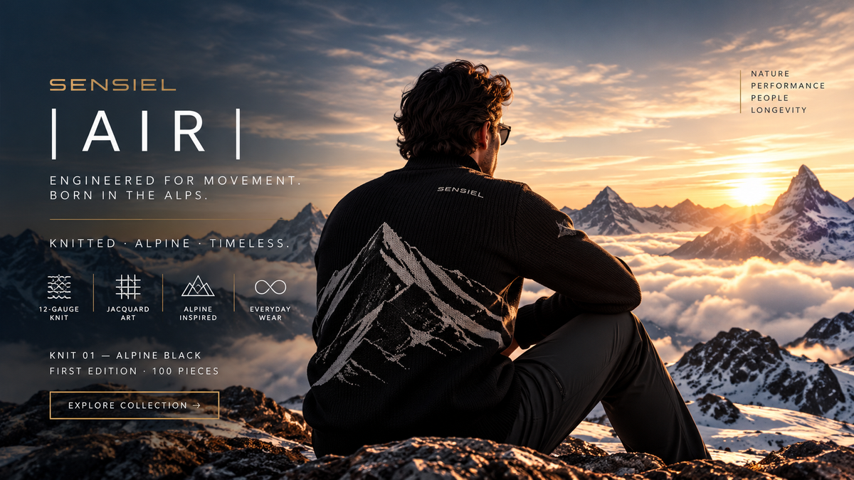 SENSIEL AIR Alpine Everyday collection in the Swiss Alps